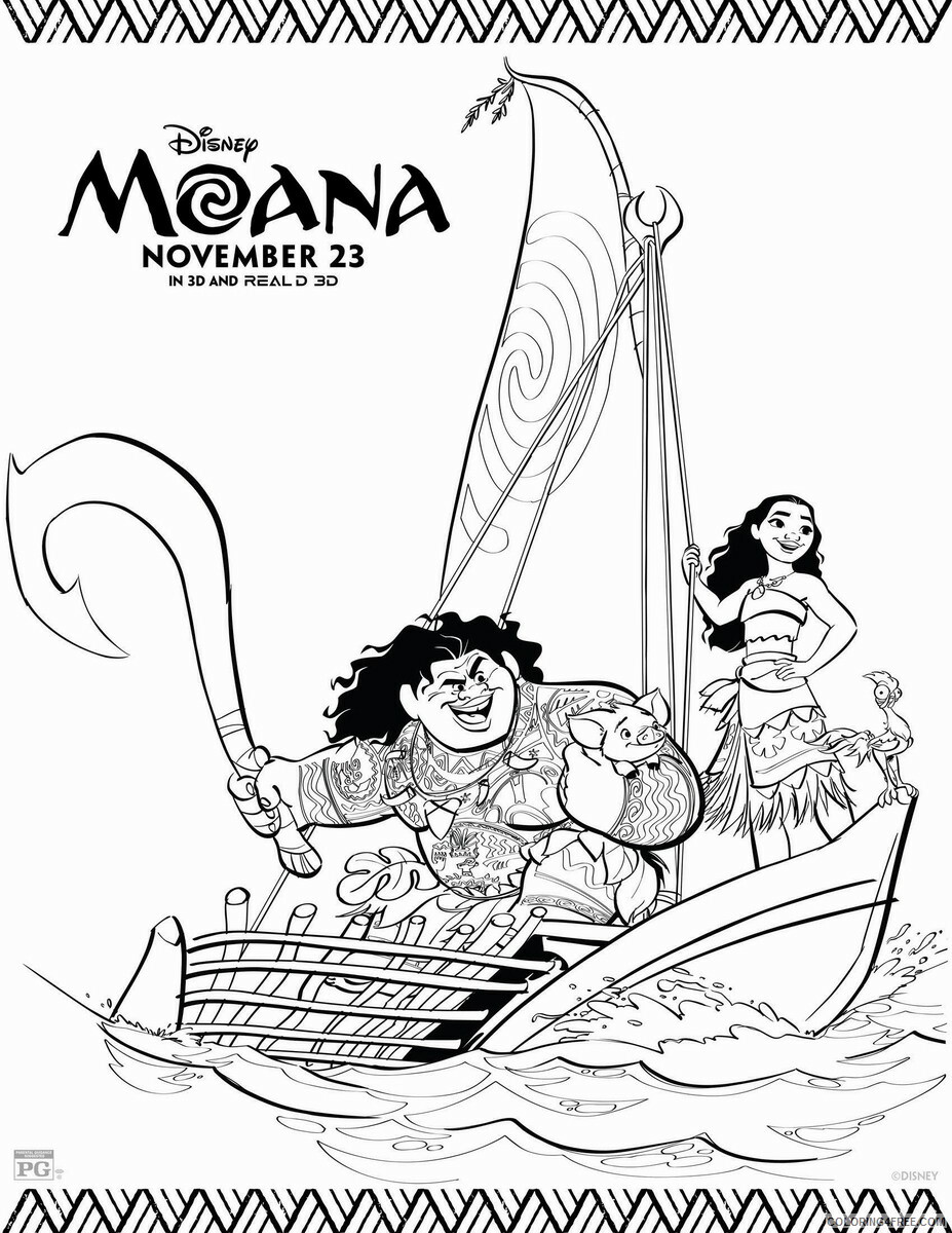 Vaiana Moana Coloring Pages TV Film moana3 Printable 2020 11078 Coloring4free