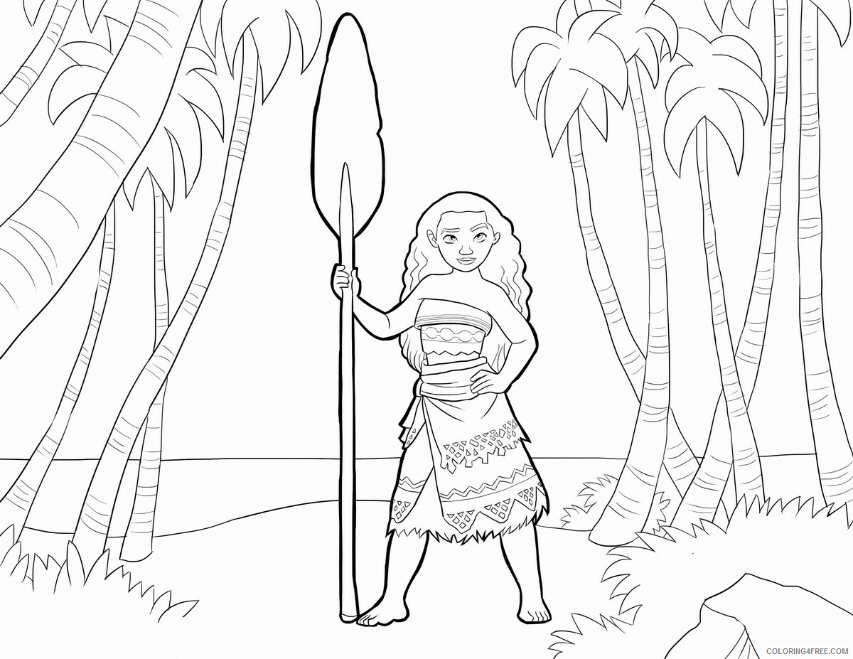 Vaiana Moana Coloring Pages TV Film moana_coloring_page1 Printable 2020 11069 Coloring4free