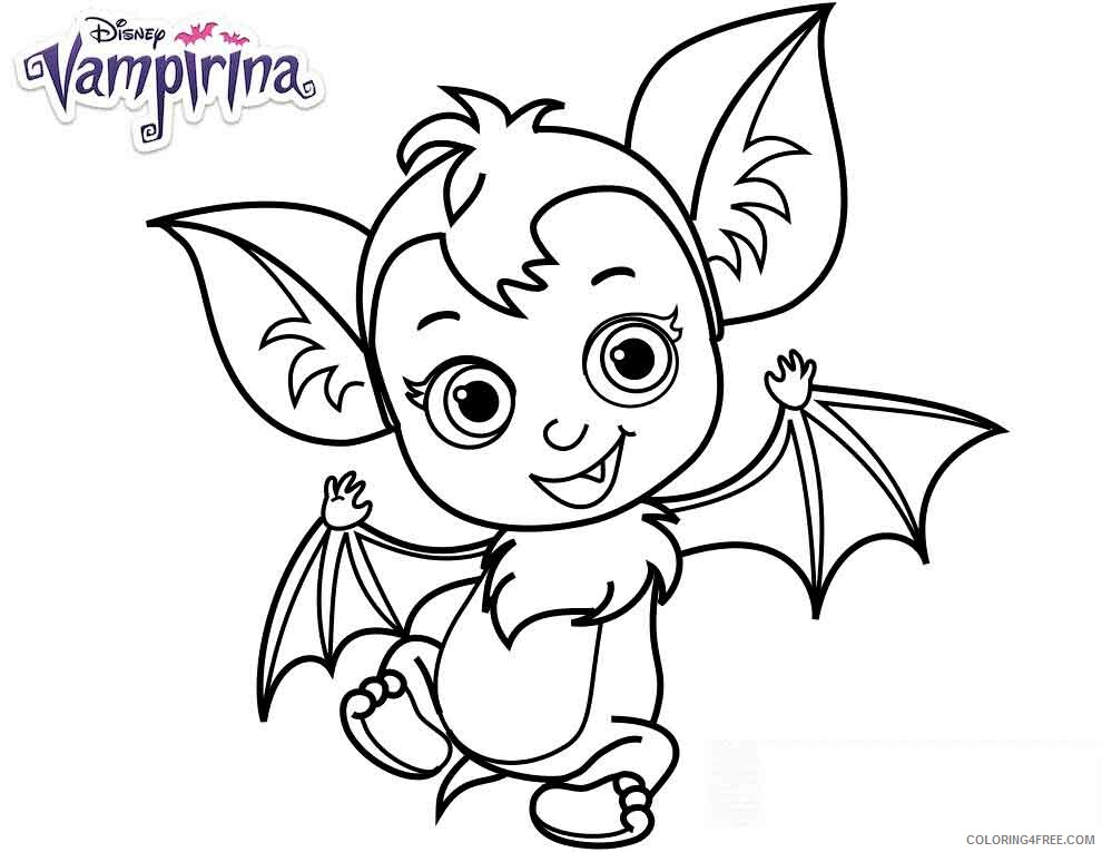 Vampirina Coloring Pages TV Film cute baby nosy bat Printable 2020 11094 Coloring4free
