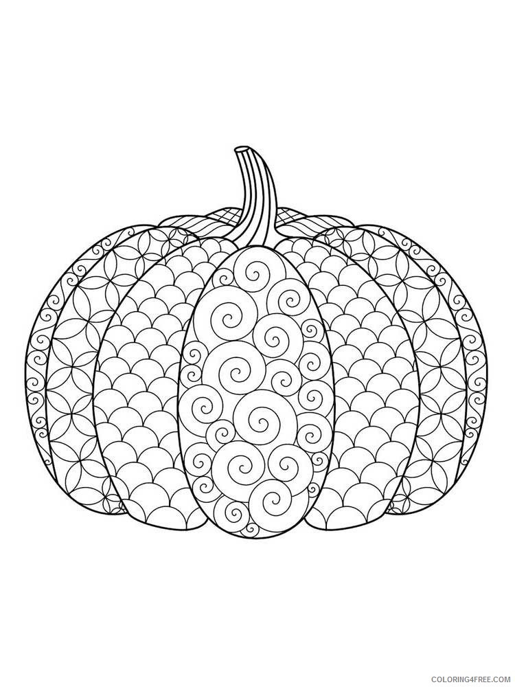 Vegetable Zentangle Coloring Pages zentangle Pumpkin 2 Printable 2020 870 Coloring4free
