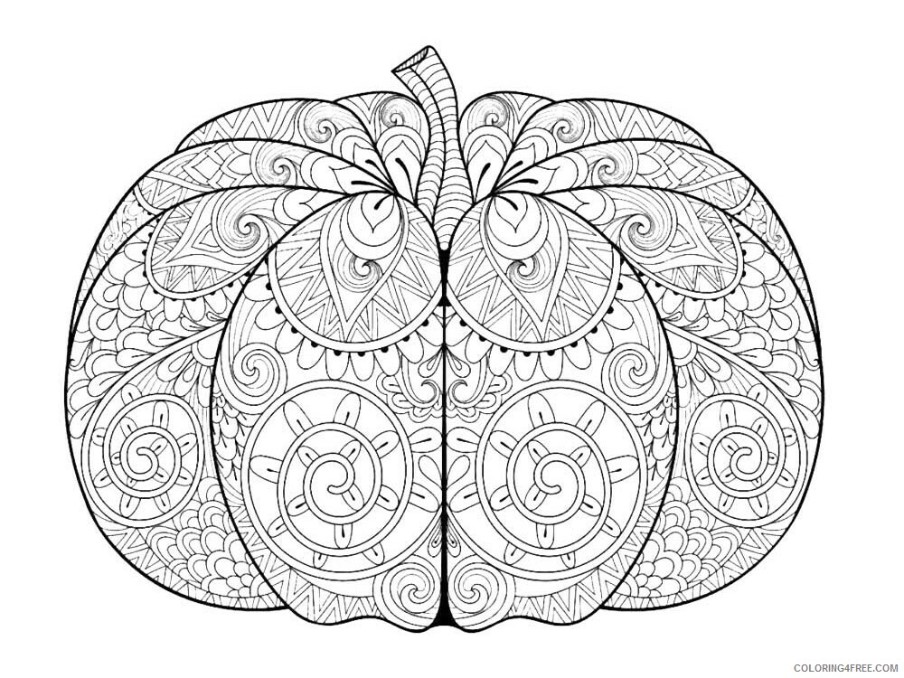 Vegetable Zentangle Coloring Pages zentangle Pumpkin 5 Printable 2020 873 Coloring4free