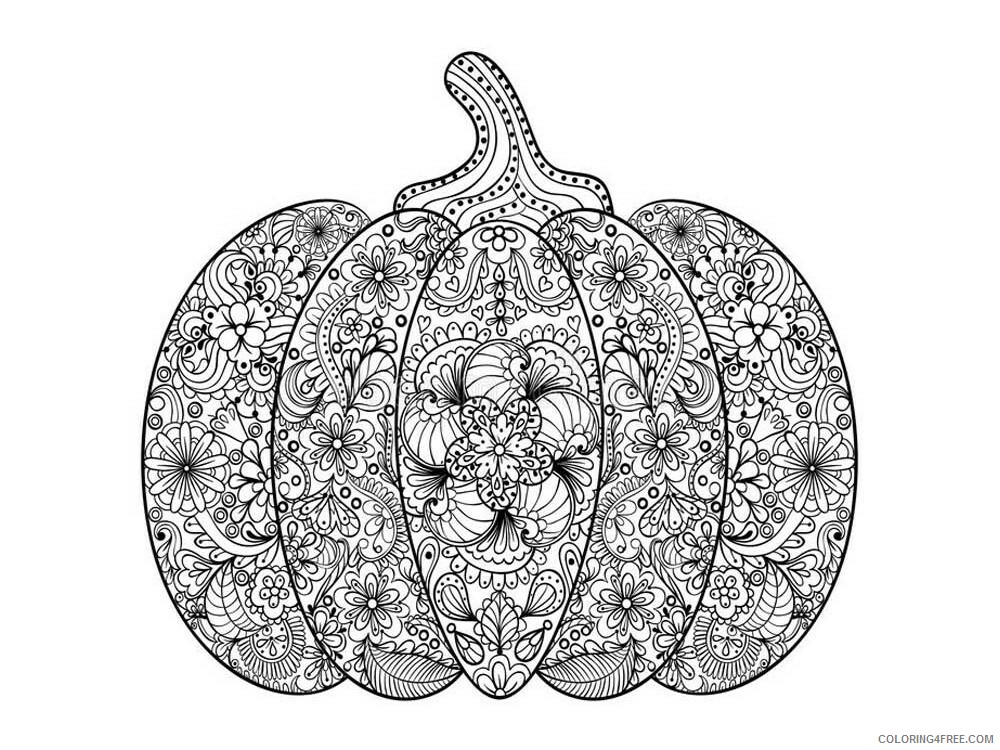 Vegetable Zentangle Coloring Pages zentangle Pumpkin 8 Printable 2020 875 Coloring4free