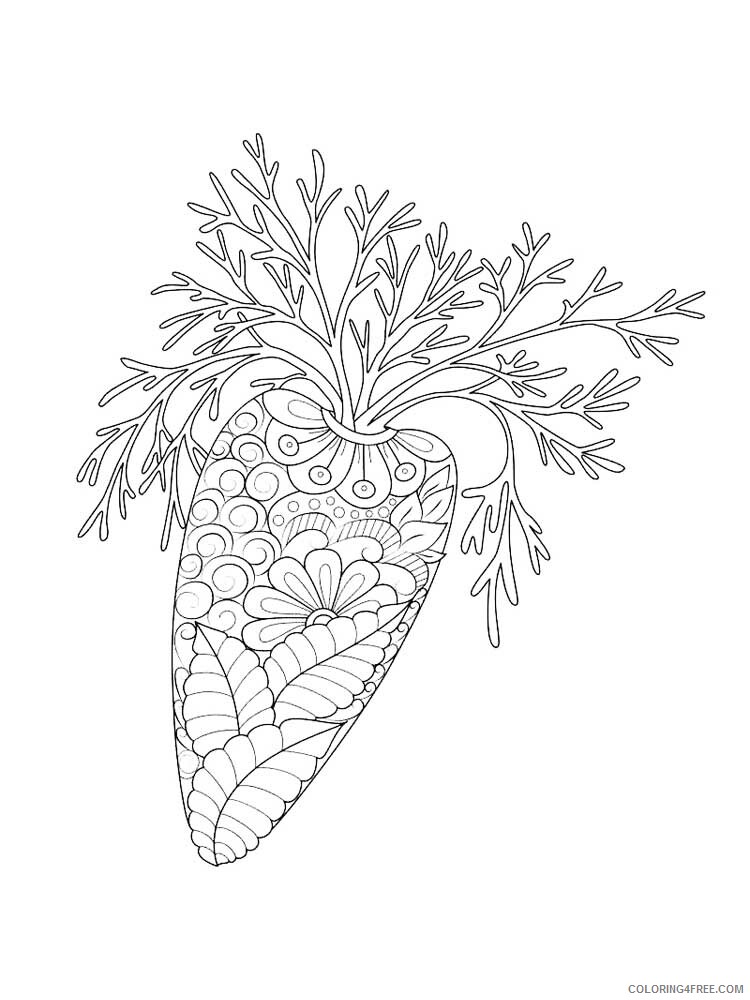 Vegetable Zentangle Coloring Pages zentangle Vegetables 11 Printable 2020 879 Coloring4free