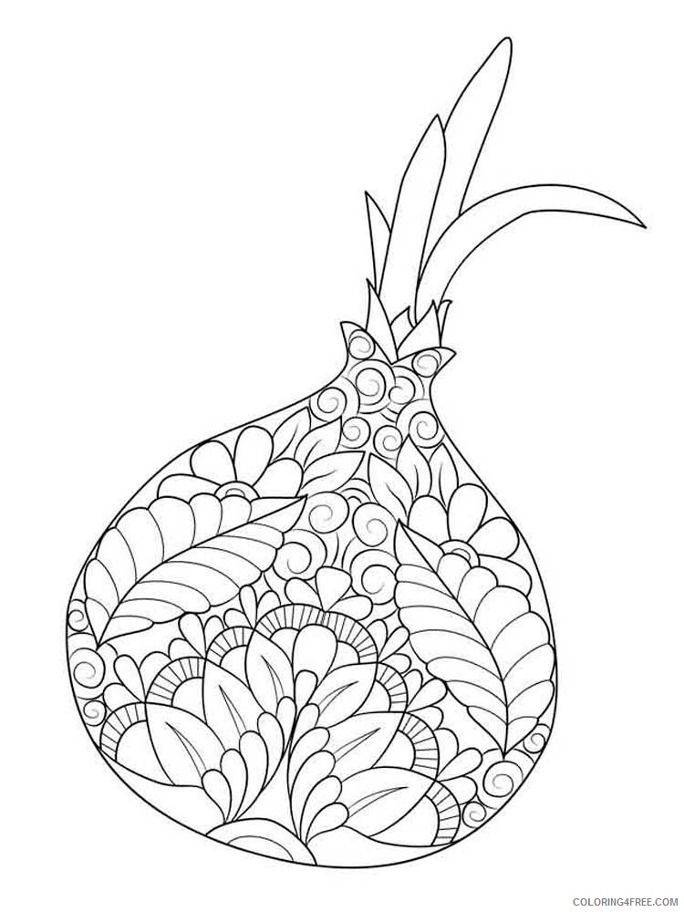 Vegetable Zentangle Coloring Pages zentangle Vegetables 8 Printable 2020 888 Coloring4free