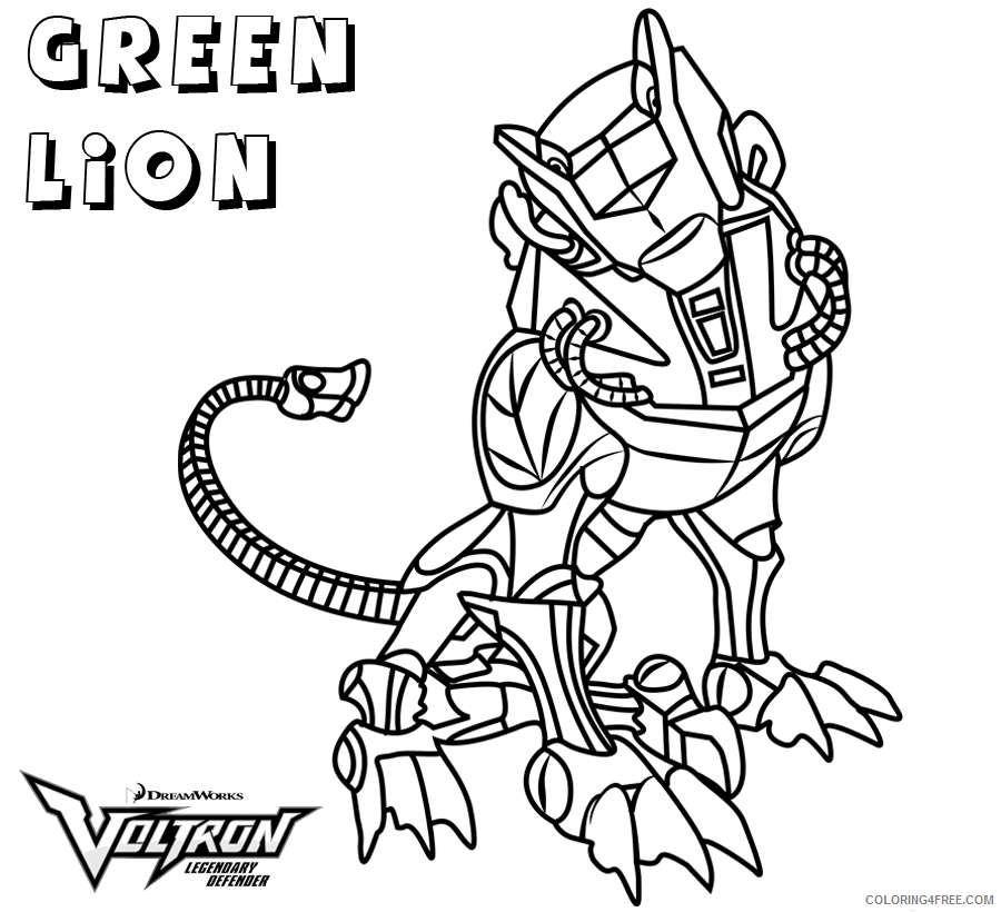 Voltron Coloring Pages TV Film Voltron Green Lion Printable 2020 11125 Coloring4free