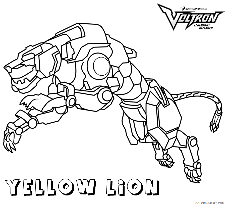 Voltron Coloring Pages TV Film Voltron Yellow Lion Printable 2020 11134 Coloring4free