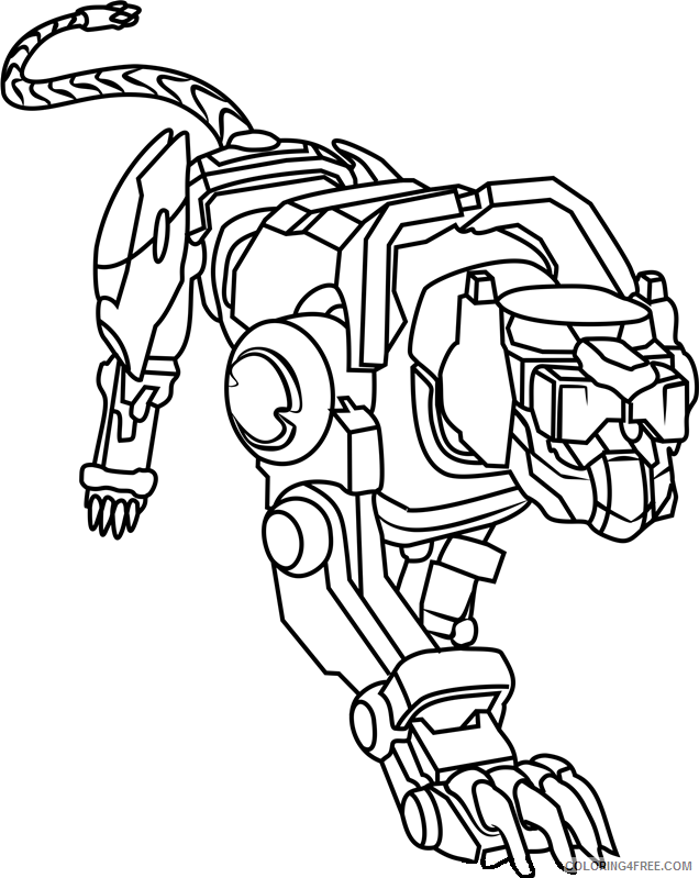 Voltron Coloring Pages TV Film free blue lion defender for kids 2020 11116 Coloring4free