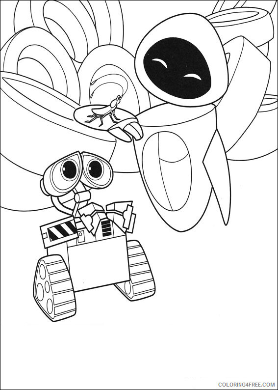 WALL E Coloring Pages TV Film Eve and Wall E Printable 2020 11144 Coloring4free