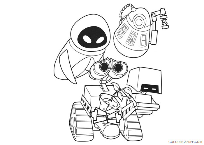 WALL E Coloring Pages TV Film Eve and WallE Printable 2020 11145 Coloring4free