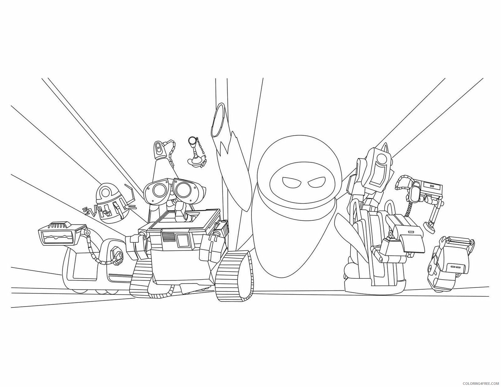 WALL E Coloring Pages TV Film WALL E Movie Characters Printable 2020 11246 Coloring4free
