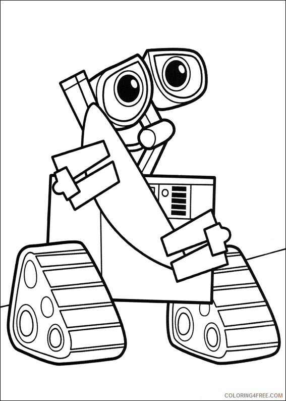 WALL E Coloring Pages TV Film Wall E Robot Printable 2020 11254 Coloring4free