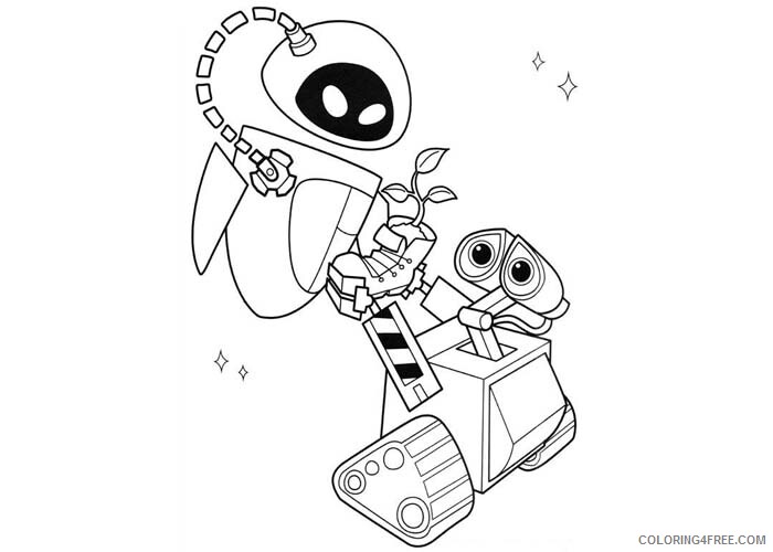 WALL E Coloring Pages TV Film Wall E and Eve Printable 2020 11153 Coloring4free