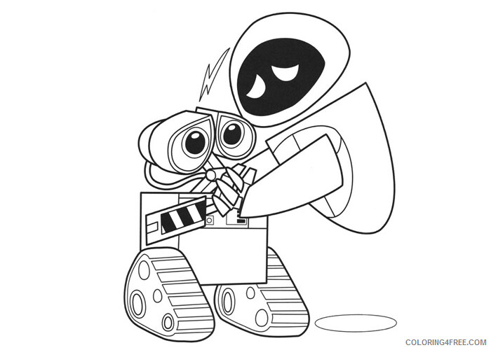 WALL E Coloring Pages TV Film WallE and Eve Printable 2020 11152 Coloring4free