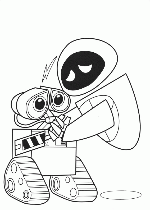 WALL E Coloring Pages TV Film wall e and eve 2 Printable 2020 11150 Coloring4free