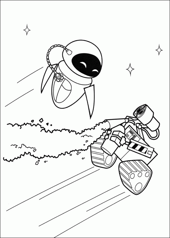 WALL E Coloring Pages TV Film wall e and eve Printable 2020 11154 Coloring4free
