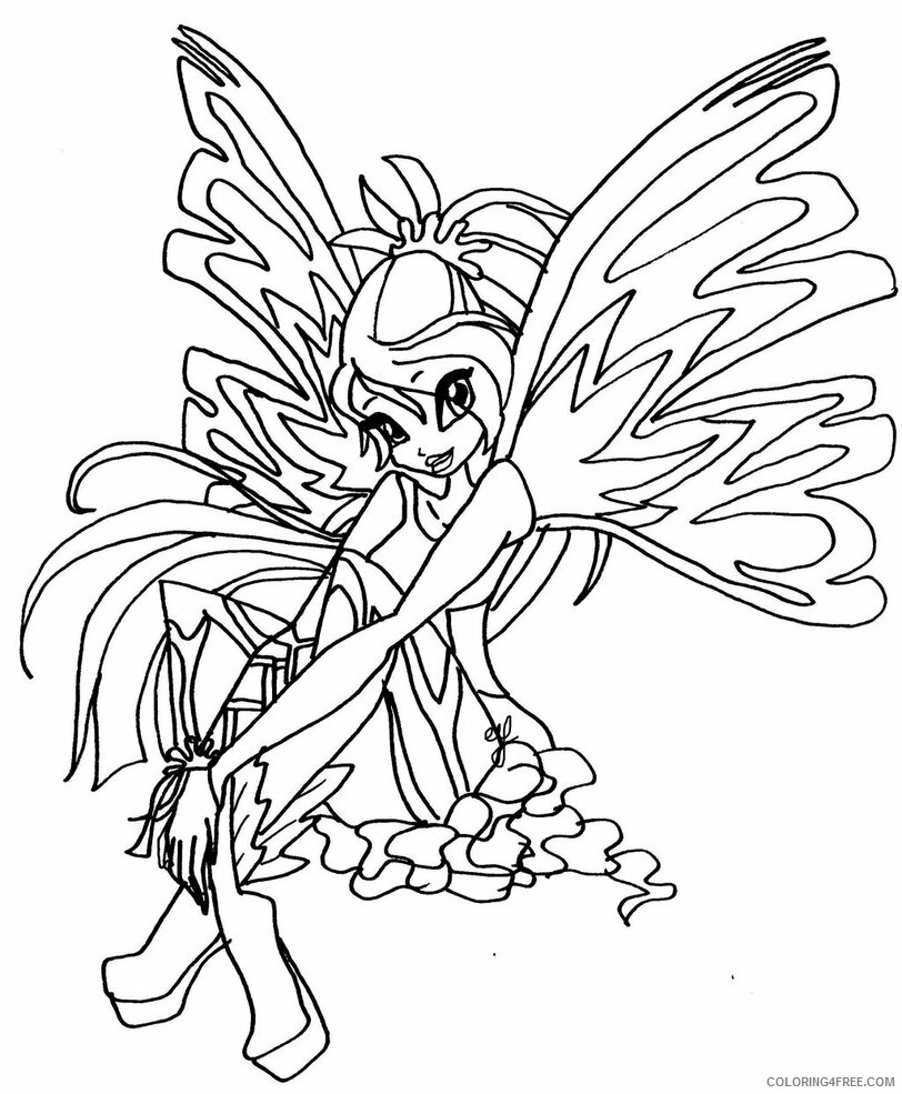 Winx Club Coloring Pages TV Film Winx Club Bloom 2 Printable 2020 11467 Coloring4free