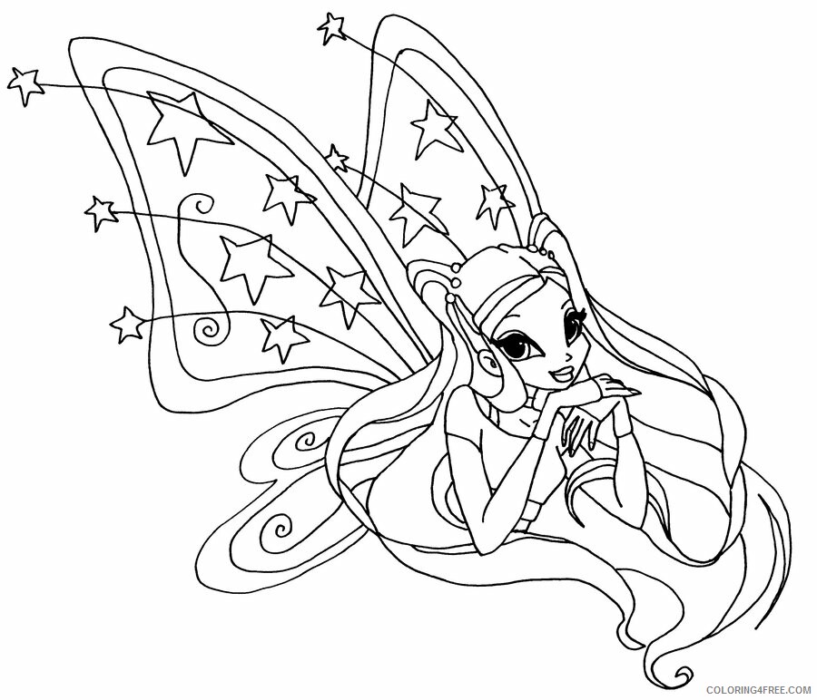 Winx Club Coloring Pages TV Film Winx Club Stella Printable 2020 11605 Coloring4free