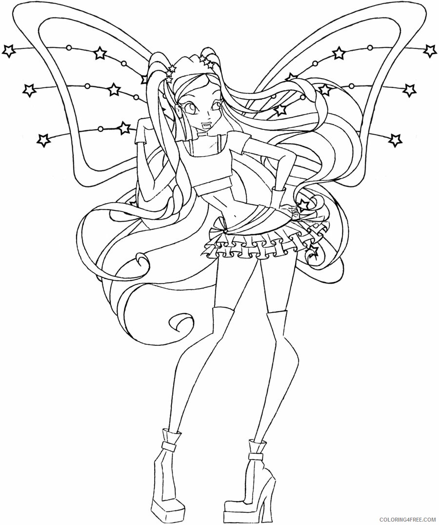 Winx Club Coloring Pages TV Film Winx Club Stella Printable 2020 11606 Coloring4free