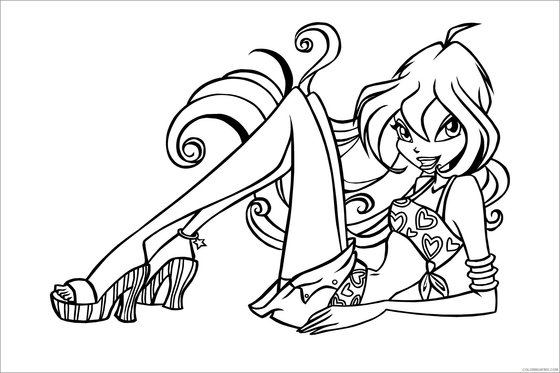 Winx Club Coloring Pages TV Film free winx club for kids Printable 2020 11463 Coloring4free