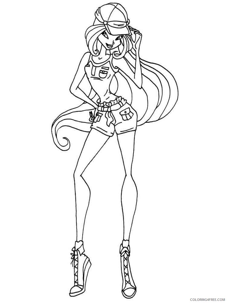 Winx Club Coloring Pages TV Film winx club flora 11 Printable 2020 11543 Coloring4free