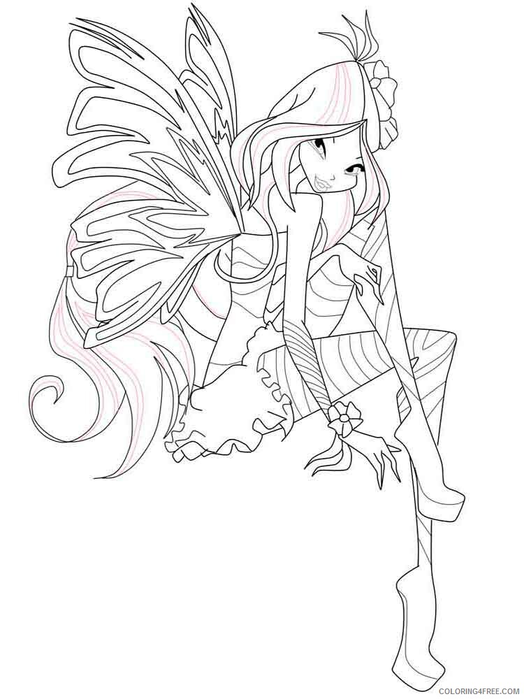 Winx Club Coloring Pages TV Film winx club flora 12 Printable 2020 11544 Coloring4free