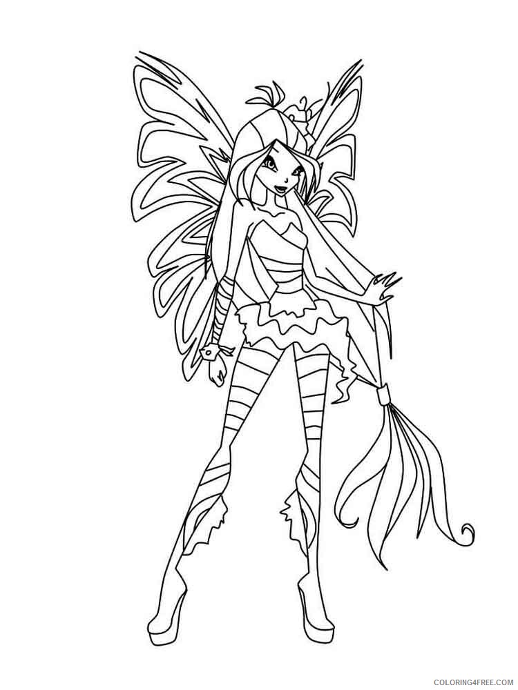 Winx Club Coloring Pages TV Film winx club flora 13 Printable 2020 11545 Coloring4free