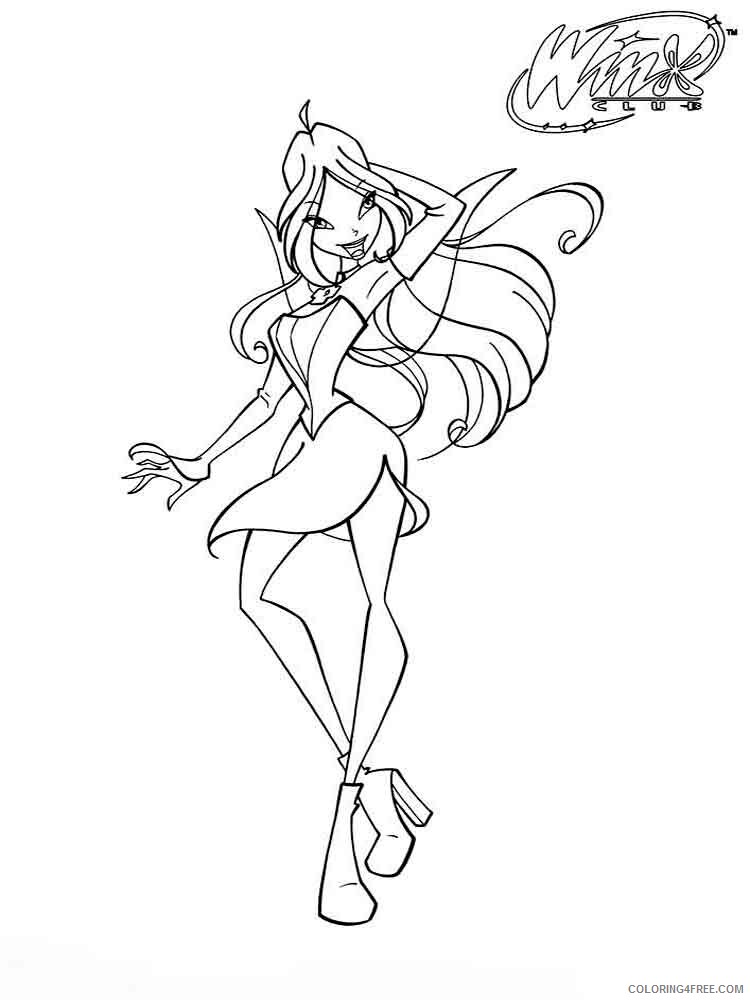 Winx Club Coloring Pages TV Film winx club flora 14 Printable 2020 11546 Coloring4free