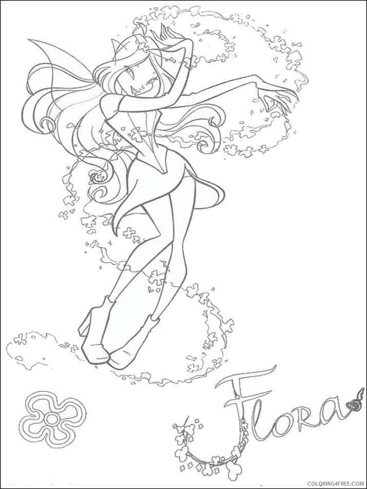 Winx Club Coloring Pages TV Film winx club flora 20 Printable 2020 11549 Coloring4free