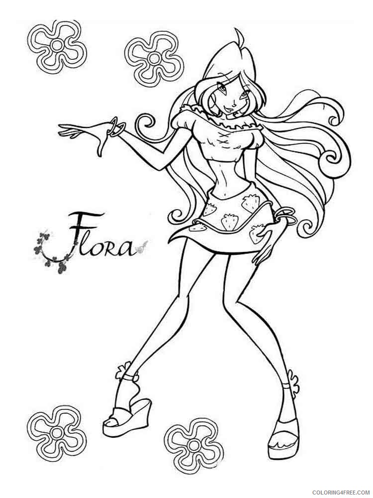 Winx Club Coloring Pages TV Film winx club flora 21 Printable 2020 11550 Coloring4free