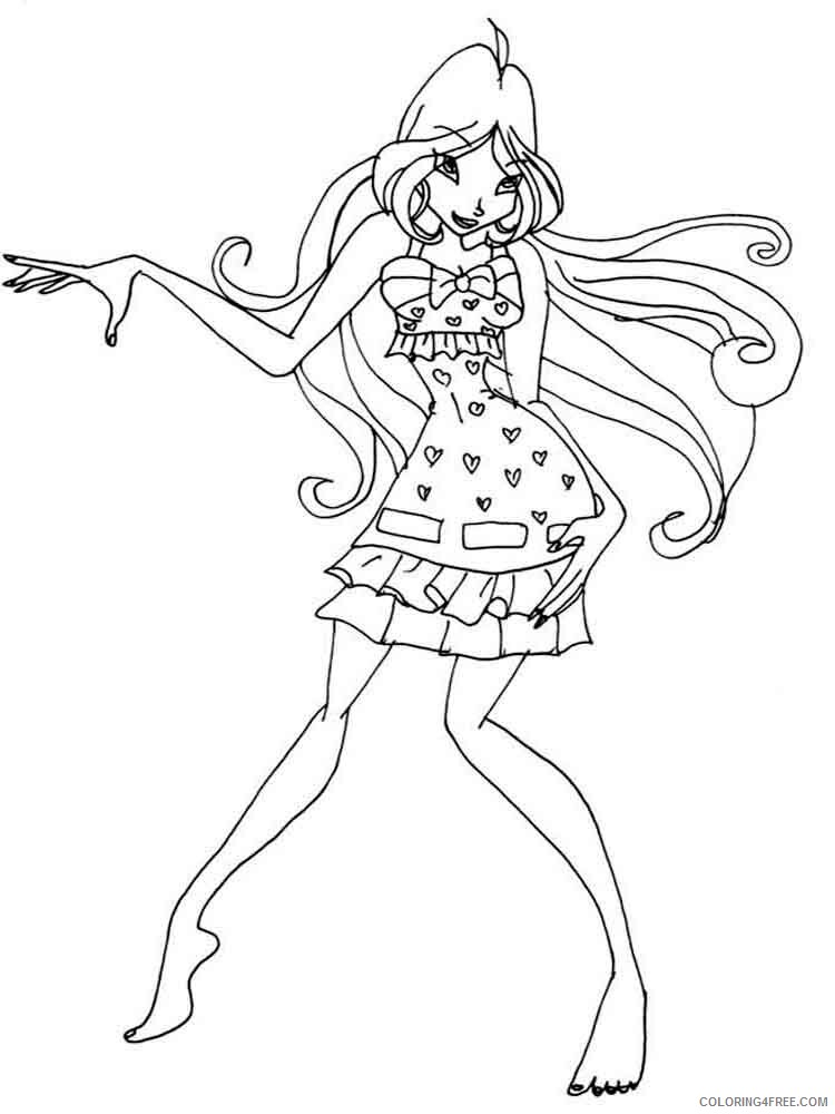 Winx Club Coloring Pages TV Film winx club flora 27 Printable 2020 11555 Coloring4free