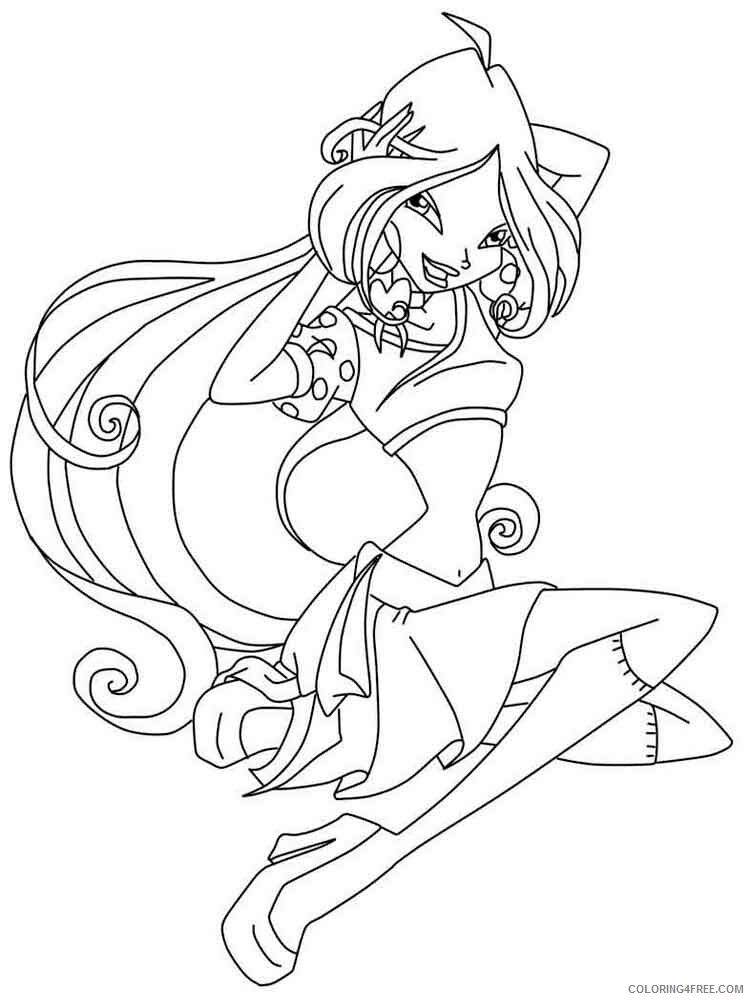 Winx Club Coloring Pages TV Film winx club flora 6 Printable 2020 11561 Coloring4free