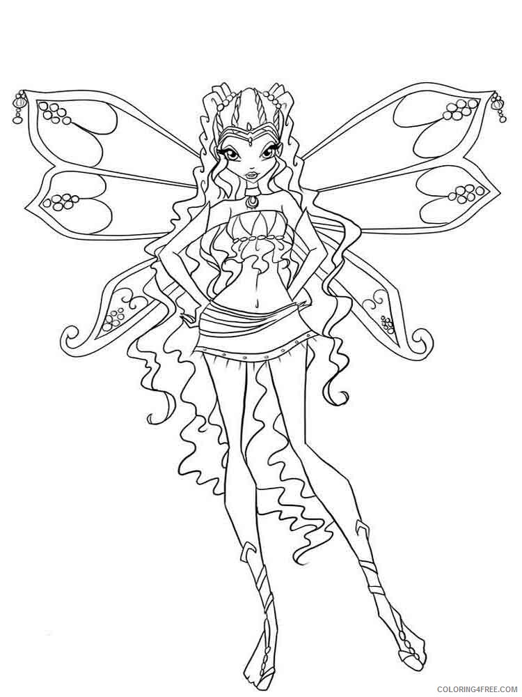 Winx Club Coloring Pages TV Film winx club leila 14 Printable 2020 11568 Coloring4free