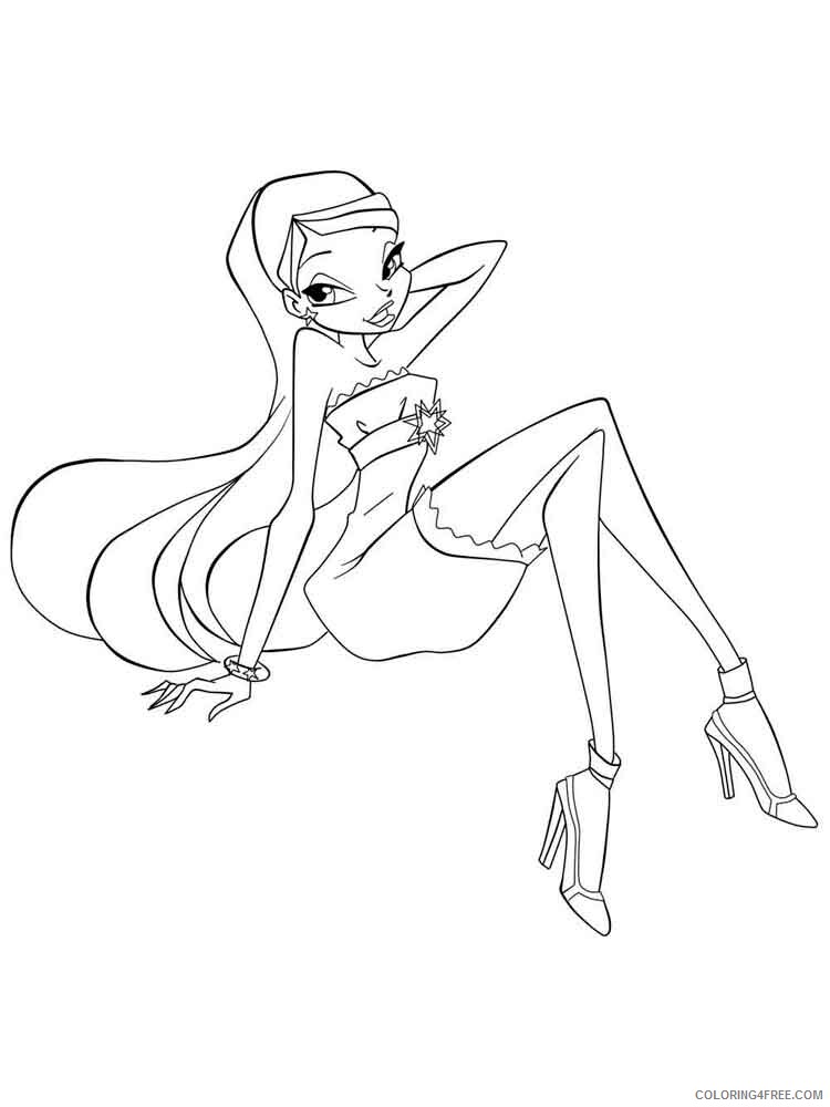 Winx Club Coloring Pages TV Film winx club stella 12 Printable 2020 11610 Coloring4free