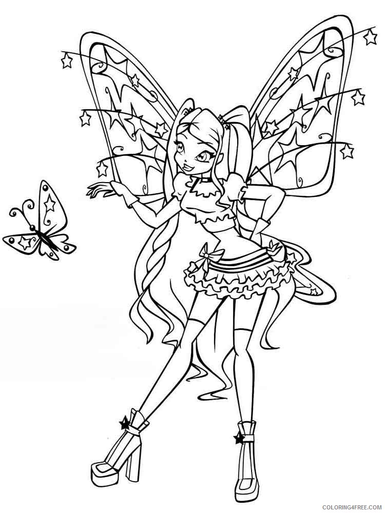 Winx Club Coloring Pages TV Film winx club stella 19 Printable 2020 11616 Coloring4free