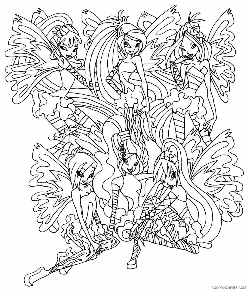 Winx Coloring Pages TV Film Winx Sheets Printable 2020 11445 Coloring4free