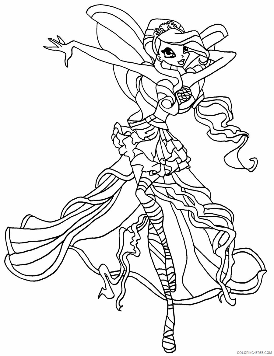 Winx Coloring Pages TV Film Winx to Print Printable 2020 11442 Coloring4free
