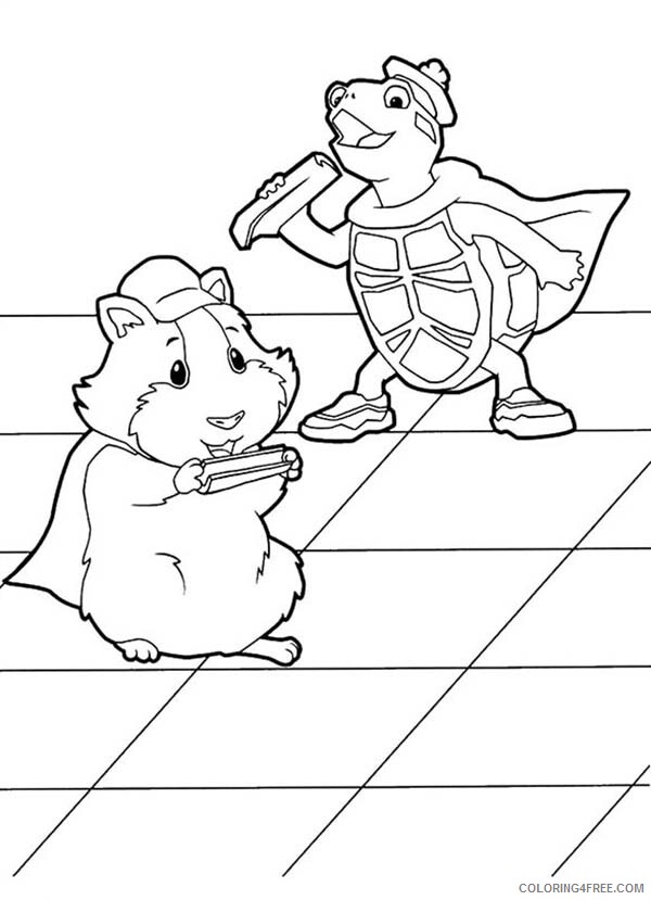 Wonder Pets Coloring Pages TV Film Linny Turtle Tuck Eating Vegetables 2020 11677 Coloring4free