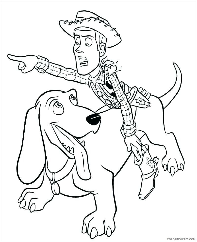 Woody Coloring Pages TV Film Woody and Buster Printable 2020 11752 Coloring4free