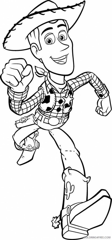 Woody Coloring Pages TV Film woody running a4 Printable 2020 11748 Coloring4free