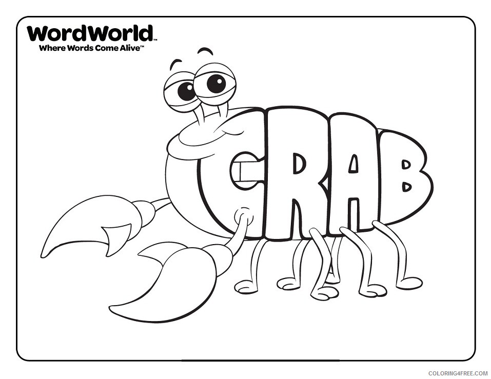 WordWorld Coloring Pages TV Film word world Printable 2020 11767 Coloring4free