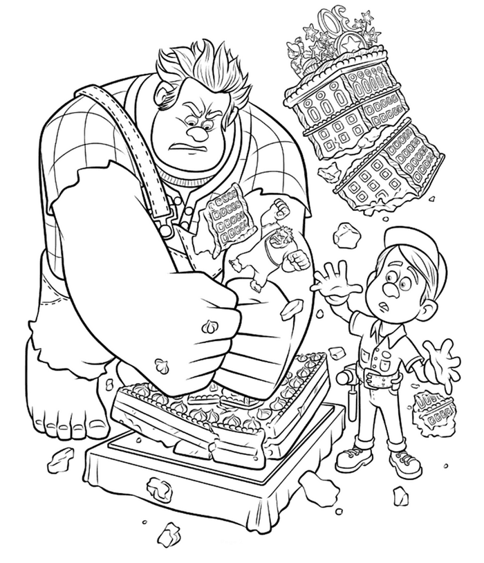 Wreck It Ralph Coloring Pages TV Film Wreck it Ralph Frees Printable 2020 11845 Coloring4free