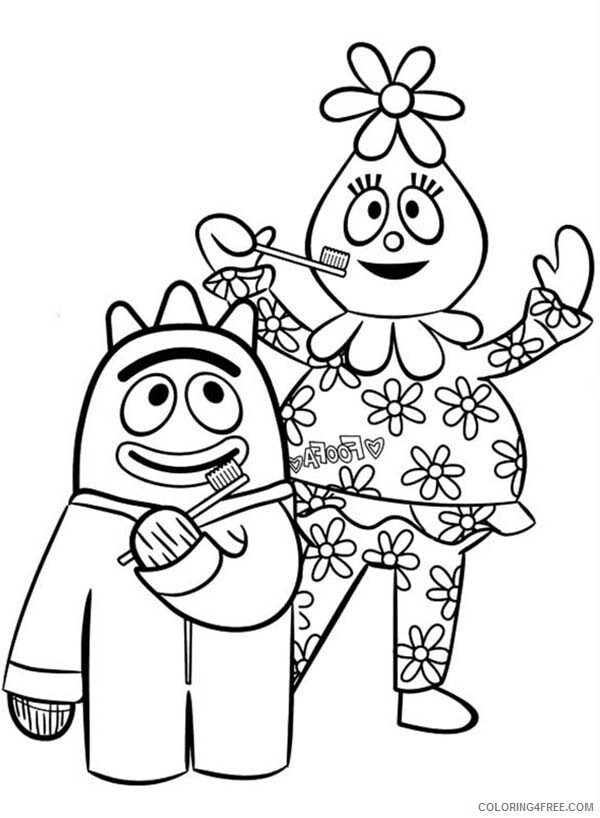 Yo Gabba Gabba Coloring Pages TV Film Brobee and Foofa 2020 11860 Coloring4free