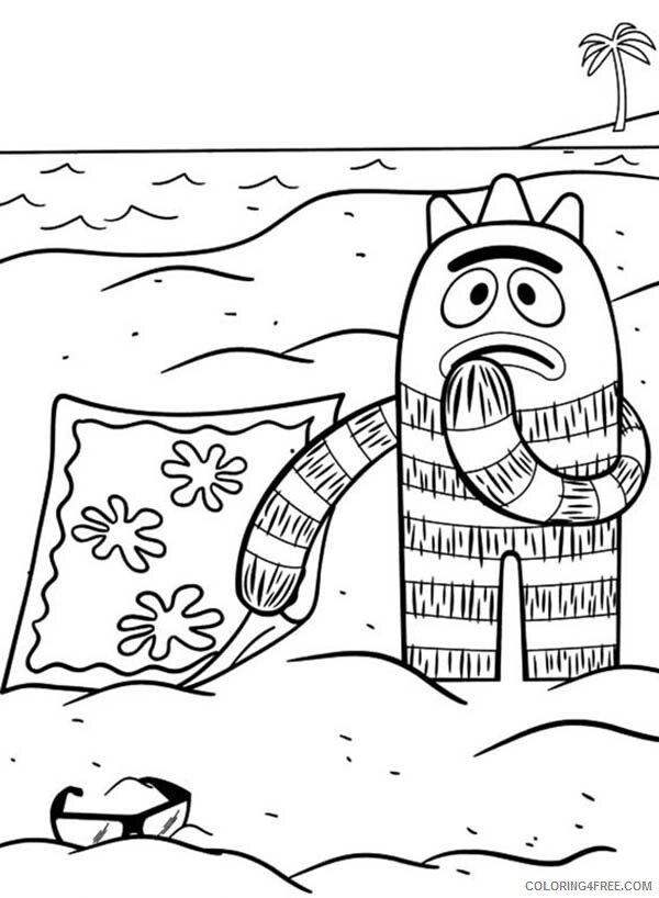 Yo Gabba Gabba Coloring Pages TV Film Brobee at the Beach 2020 11863 Coloring4free