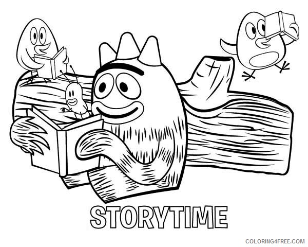Yo Gabba Gabba Coloring Pages TV Film Brobee is Like to Read 2020 11869 Coloring4free