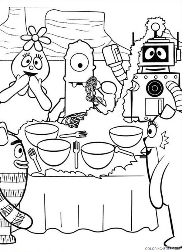 Yo Gabba Gabba Coloring Pages TV Film Show About Making Cookie 2020 11907 Coloring4free