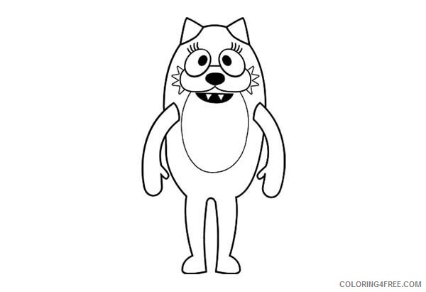 Yo Gabba Gabba Coloring Pages TV Film The Blue Cat Dragon Toodee 2020 11876 Coloring4free