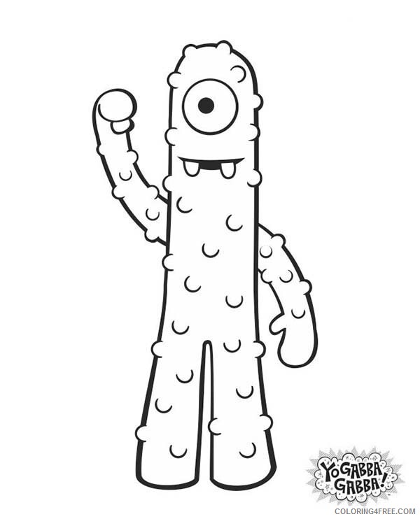 Yo Gabba Gabba Coloring Pages TV Film The Red Cyclops Muno 2020 11878 Coloring4free