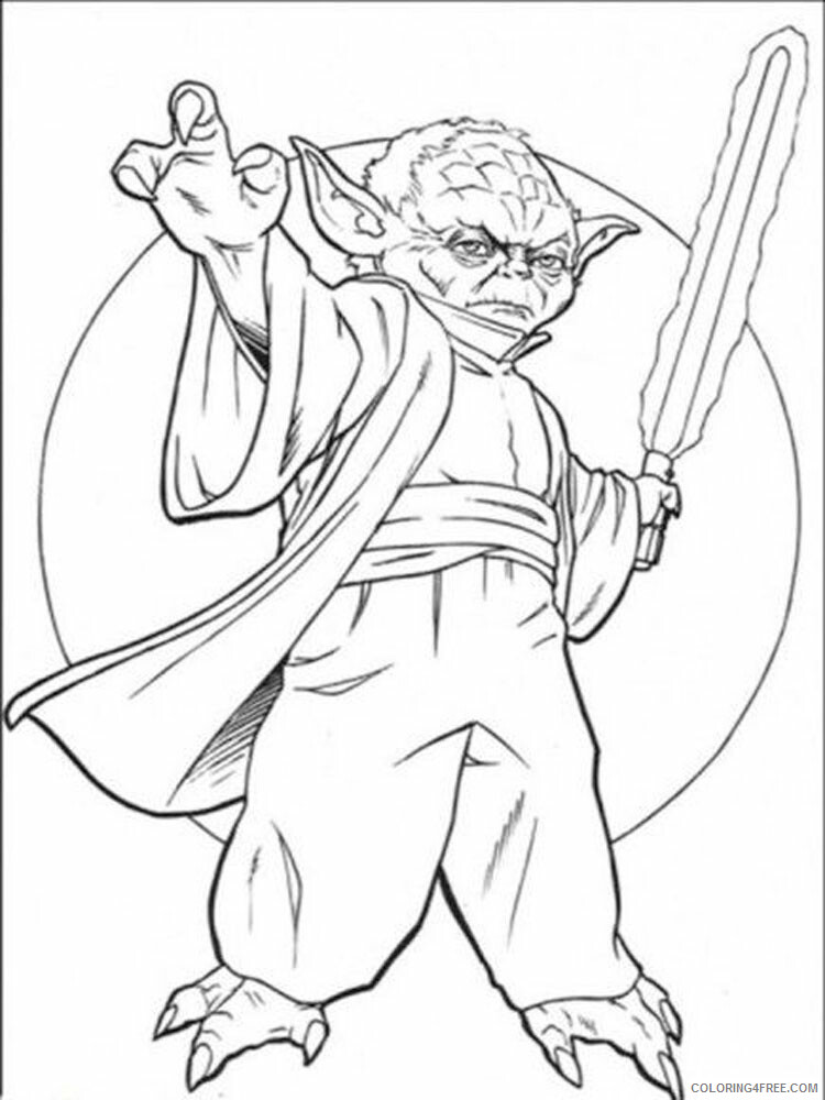 Yoda Coloring Pages TV Film star wars yoda for boys 1 Printable 2020 11924 Coloring4free