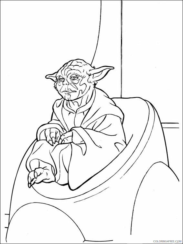 Yoda Coloring Pages TV Film star wars yoda for boys 10 Printable 2020 11925 Coloring4free