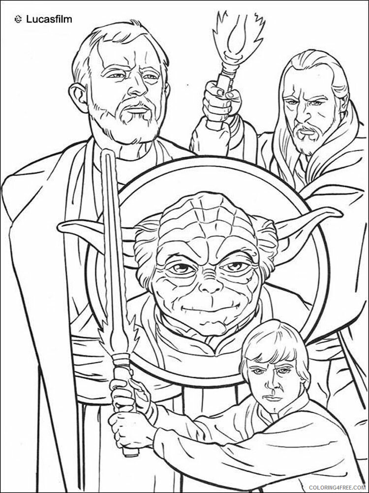 Yoda Coloring Pages TV Film star wars yoda for boys 13 Printable 2020 11927 Coloring4free